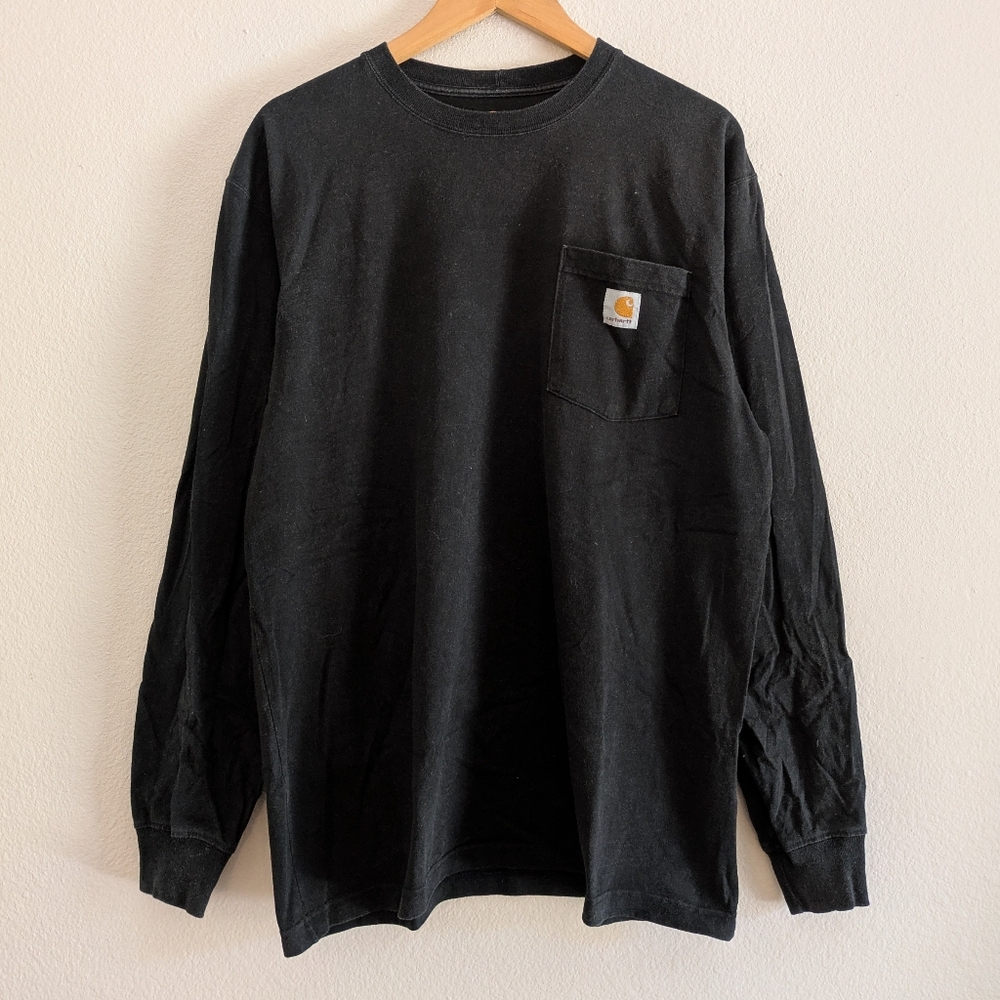 Carhartt Men's Long-Sleeve Pocket Tee - Black